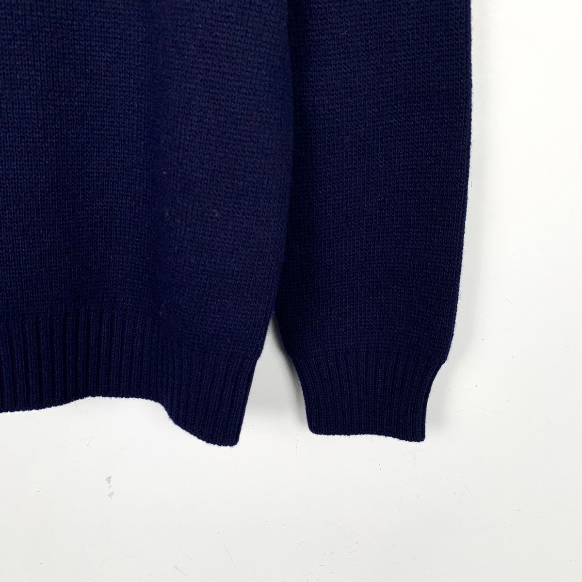 Miu Miu MiuMiu Navy Daisy Wool Long Sleeve Knit Sweater K26WX Size S / US 4 / IT 40 - 5 Thumbnail