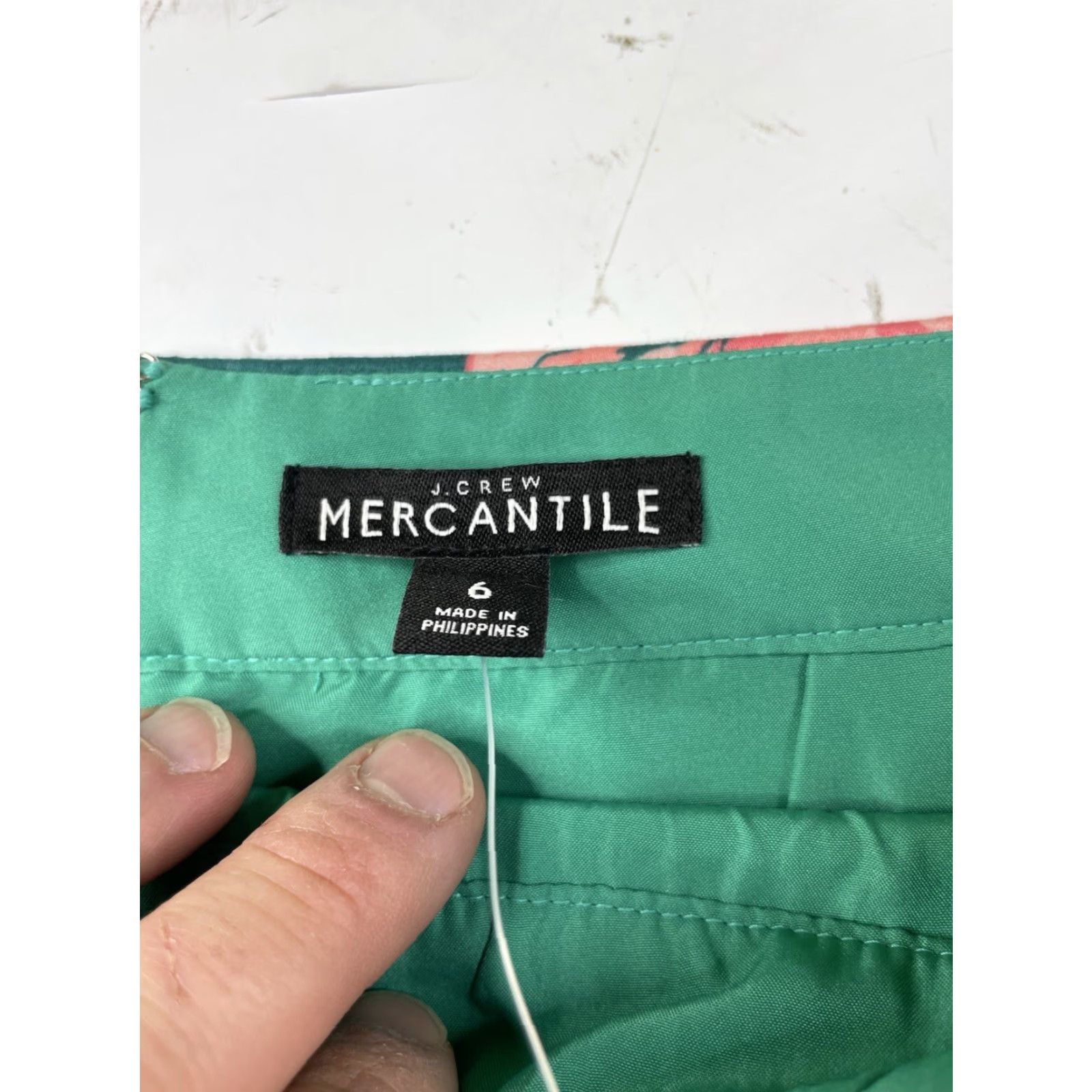J.Crew NWT J.Crew Pencil Skirt Green Pink Floral Lined Skirt Womens Size 6 Size 28" / US 6 / IT 42 - 3 Thumbnail