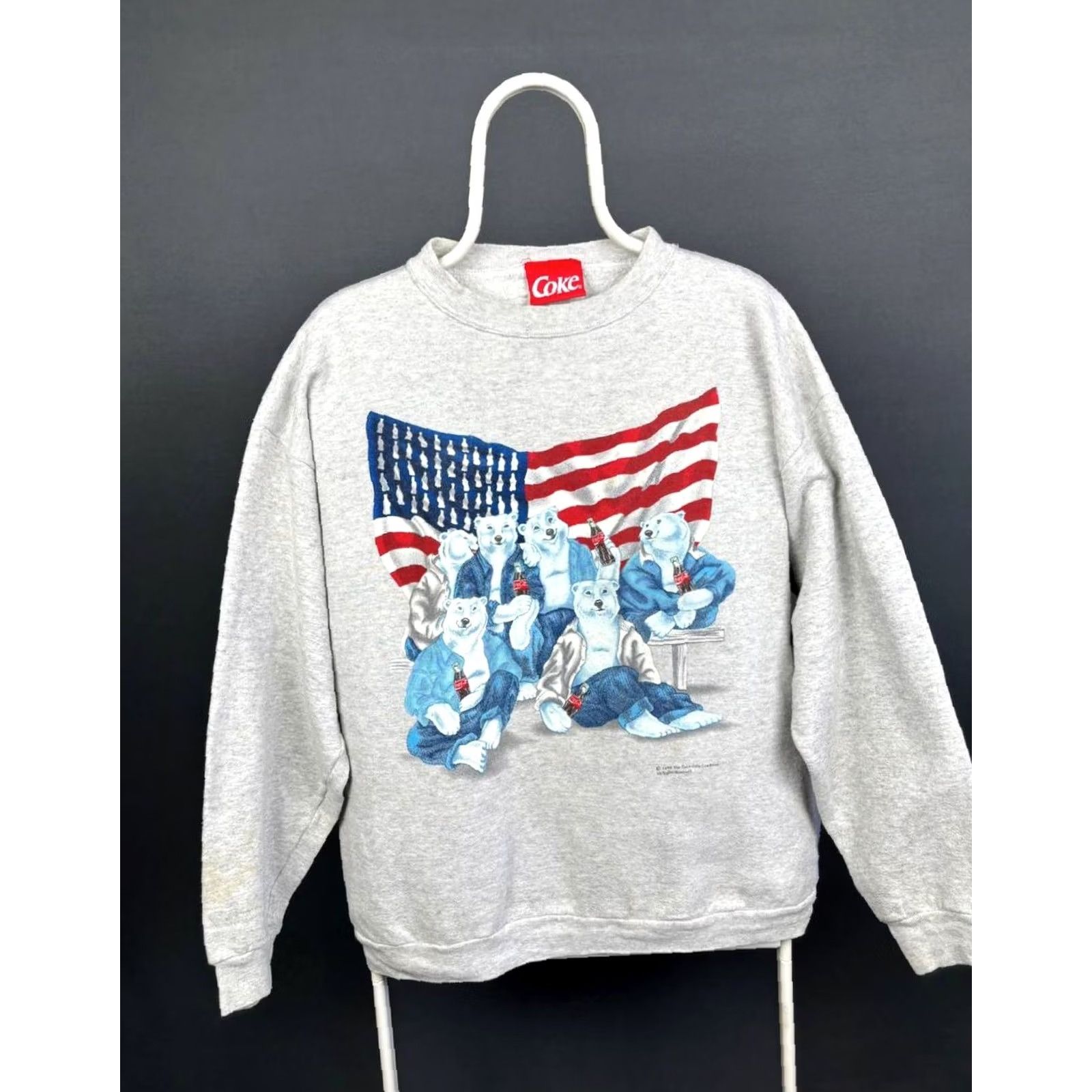Vintage Vintage Coca-Cola Polar Bear Made in USA Sweatshirt Size L VTG 1996 Size US L / EU 52-54 / 3 - 2 Thumbnail