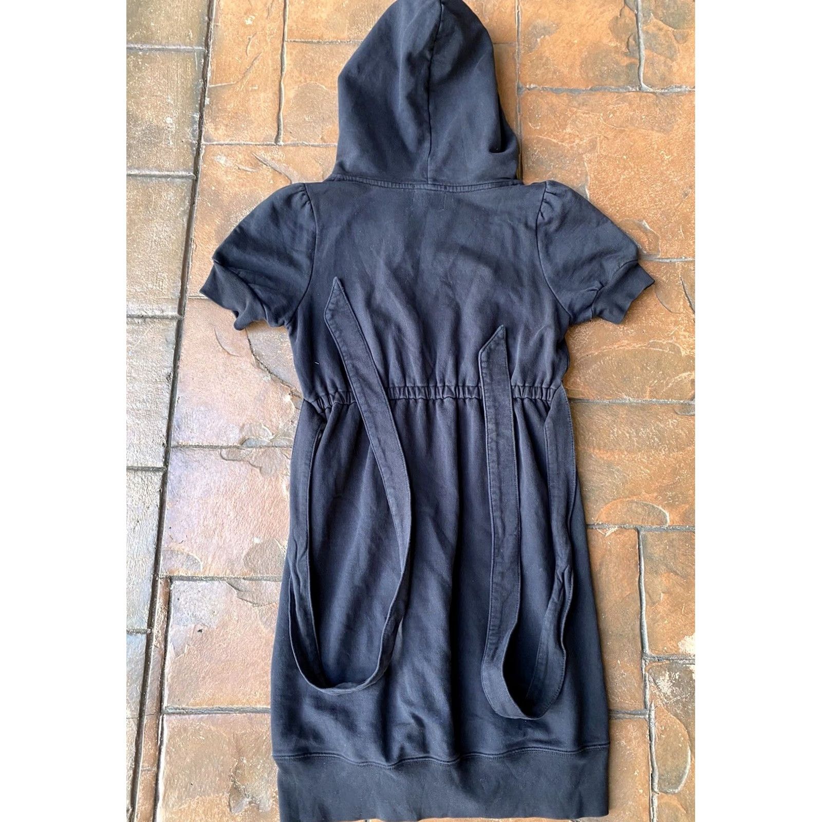 Juicy Couture VINTAGE Juicy Couture Zip Up Short Sleeve Dress Women PS Black Size 28" / US 6 / IT 42 - 3 Thumbnail