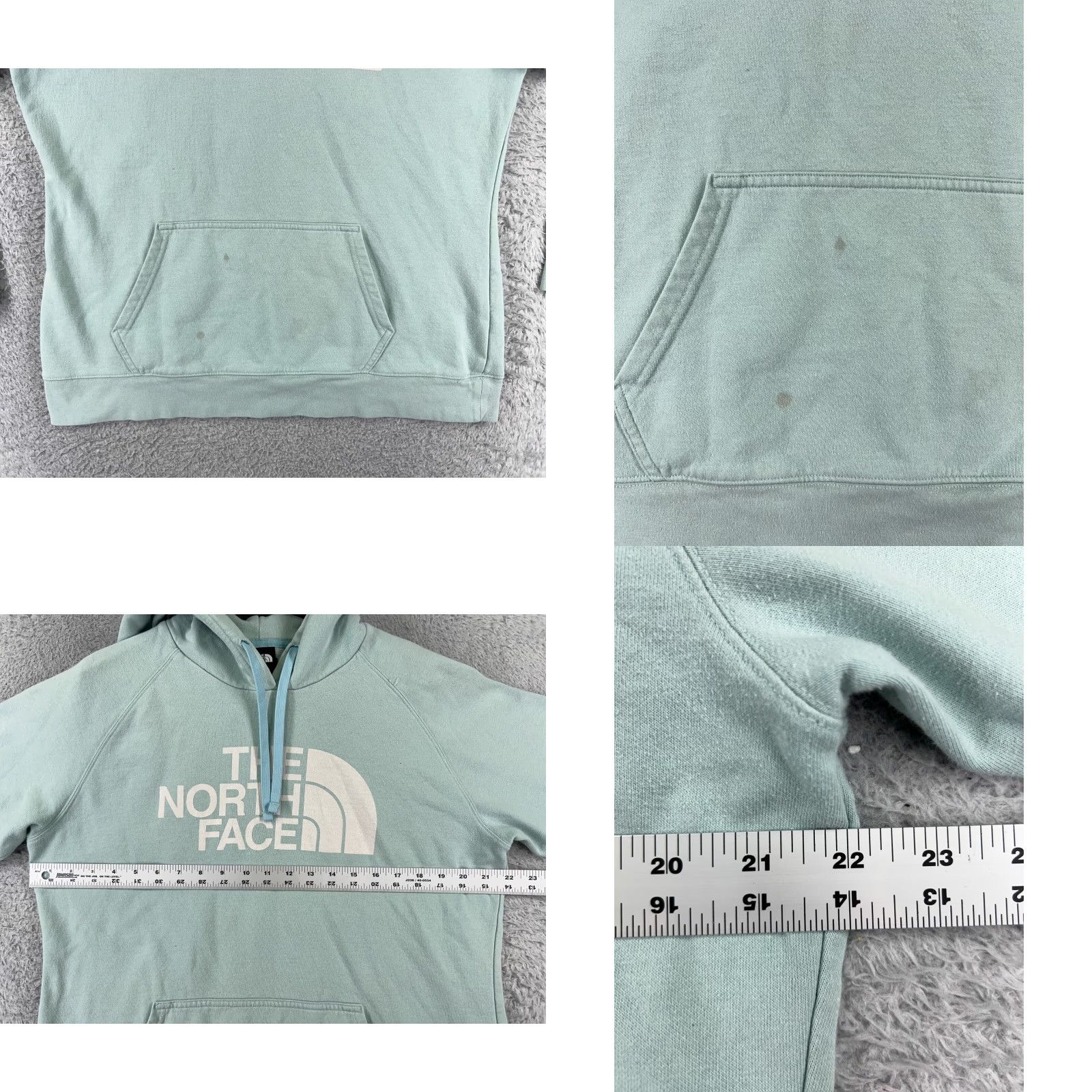 The North Face The North Face Pullover Hoodie Womens XL Teal Cotton Kangaroo Pocket Activewear Size XL / US 12-14 / IT 48-50 - 8 Thumbnail