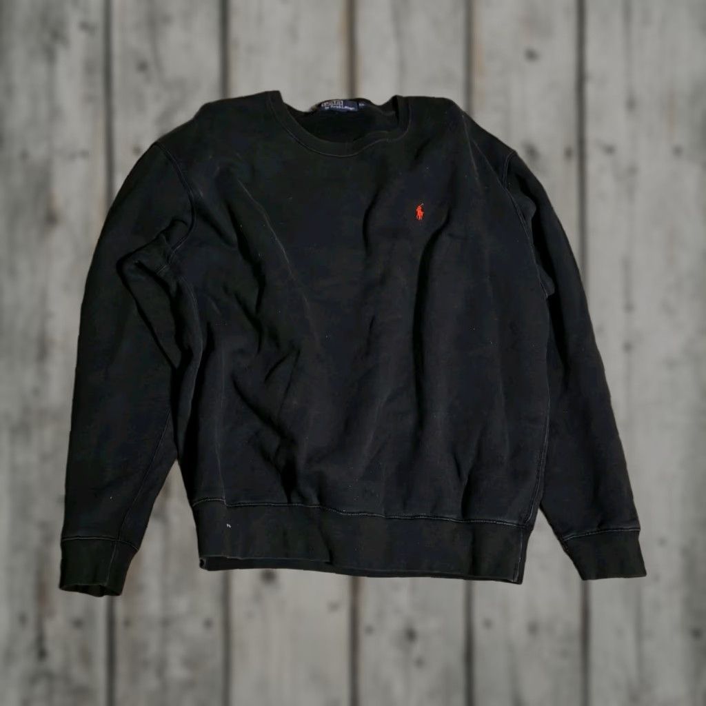 Polo Ralph Lauren Ralph Lauren Sweater Mens XL Black Pony Crew Neck Pullover Sweatshirt Size US XL / EU 56 / 4 - 1 Thumbnail