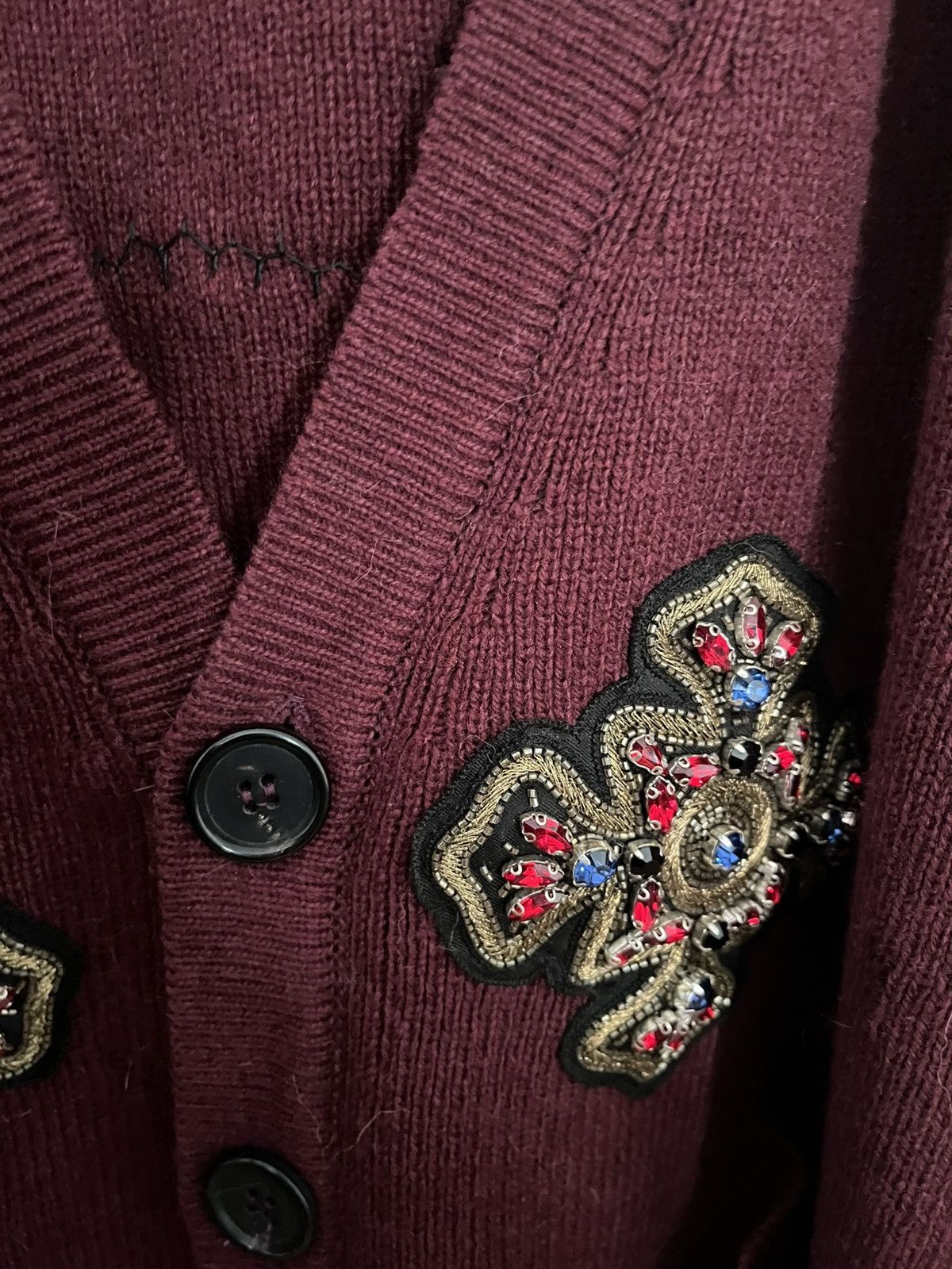 Faith Connexion Wool oversized cardigan with patches Size US XS / EU 42 / 0 - 7 Thumbnail