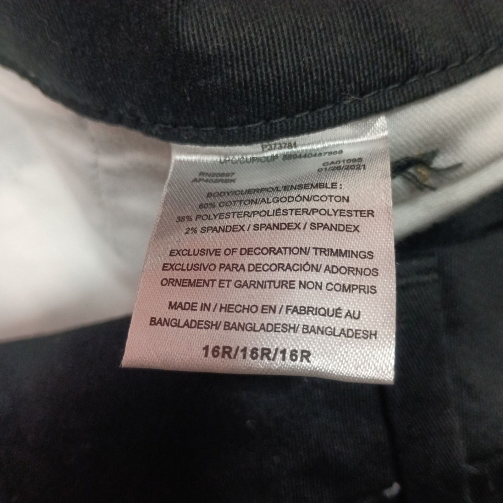 Dickies Dickies Women's Size 16 Reg Curvy Straight Flex Pants Black Size 36" / US 14 / IT 50 - 6 Thumbnail