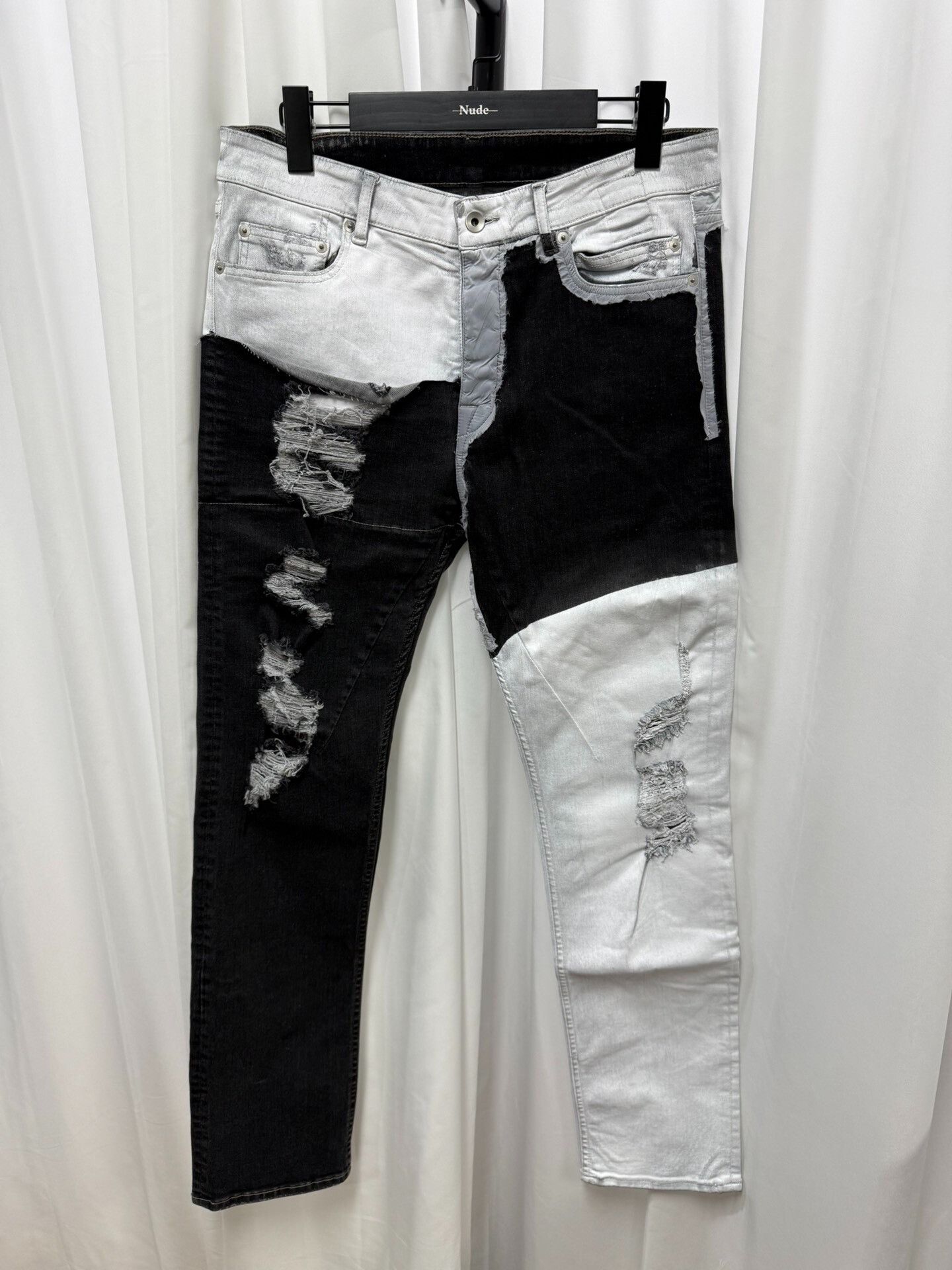 Rick Owens Rick Owens Patchwork Denim Pants Size US 32 / EU 48 - 1 Thumbnail