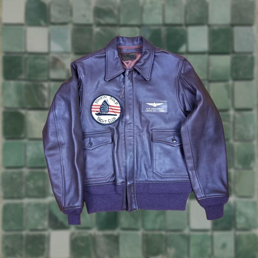 Buzz Rickson's Buzz Rickson's USN US Navy Department AN J-3 BU Flying Leather Jacket SZ 36 Bomber Jacket Mens Leather Brown 36 Size US XXS / EU 40 - 1 Thumbnail