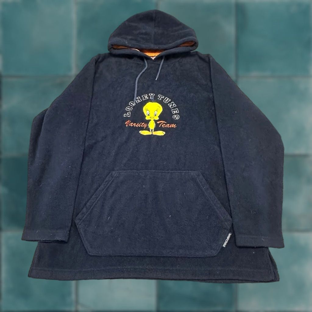 Vintage VINTAGE Looney Tunes Hoodie Womens S 2001 Tweety Bird Blue Fleece Athletic Pullover Hoodie Mens? Size S / US 4 / IT 40 - 1 Thumbnail