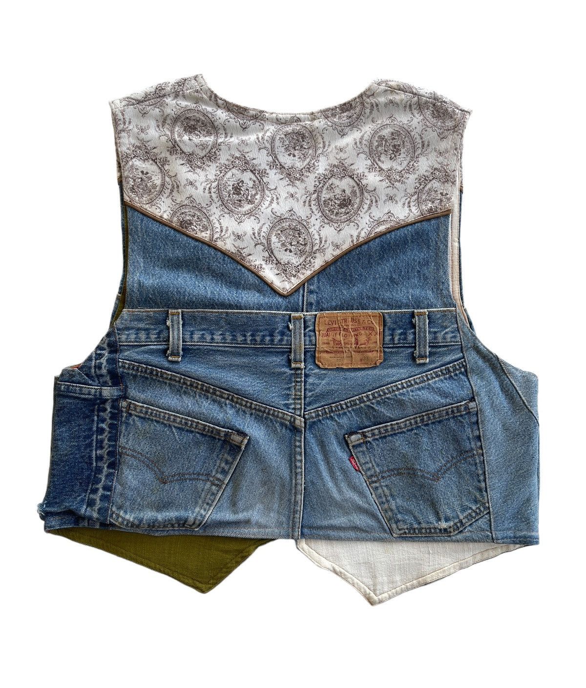Levi's Vintage Clothing Levis X Louis Papa Reconstruct Custom Denim Vest Size M / US 6-8 / IT 42-44 - 2 Thumbnail