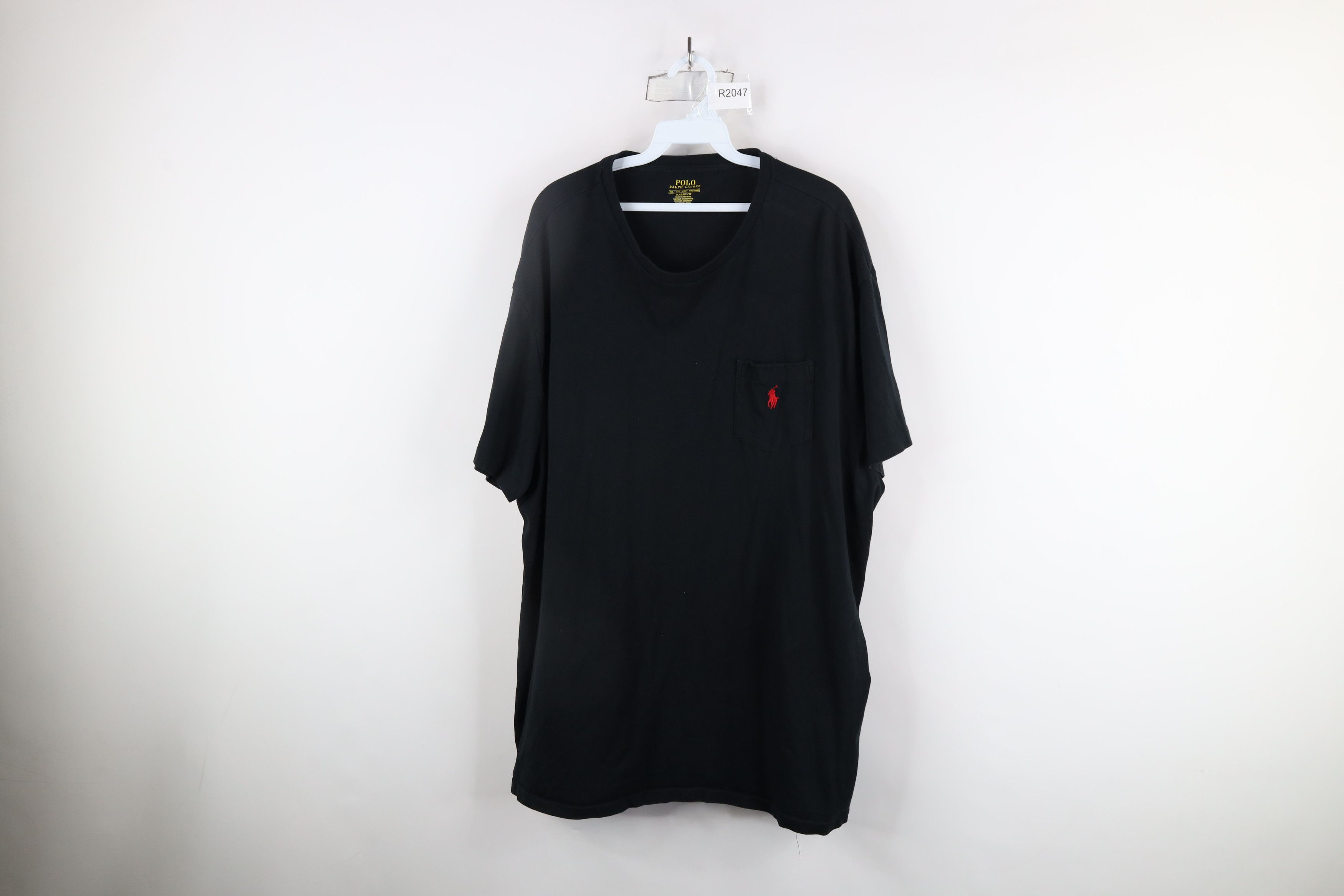 Ralph Lauren × Vintage Vintage Ralph Lauren Fit Faded Pocket T-Shirt Black Cotton Size US XXL / EU 58 / 5 - 1 Thumbnail