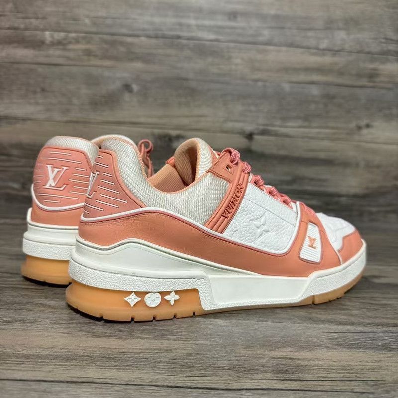 Louis Vuitton Louis Vuitton Trainer Leather Low Sneakers in Peach - Size US 8 / IT 38 - 7 Thumbnail