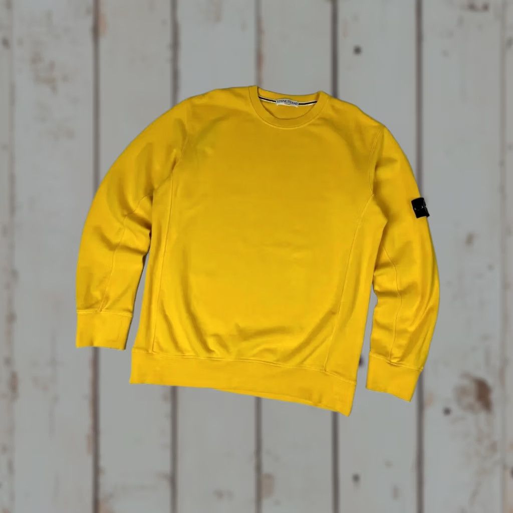 Stone Island VINTAGE Stone Island Sweatshirt Men 2XL Yellow Shirt Mens Size 2XL Cotton Logo Size US XXL / EU 58 / 5 - 1 Thumbnail