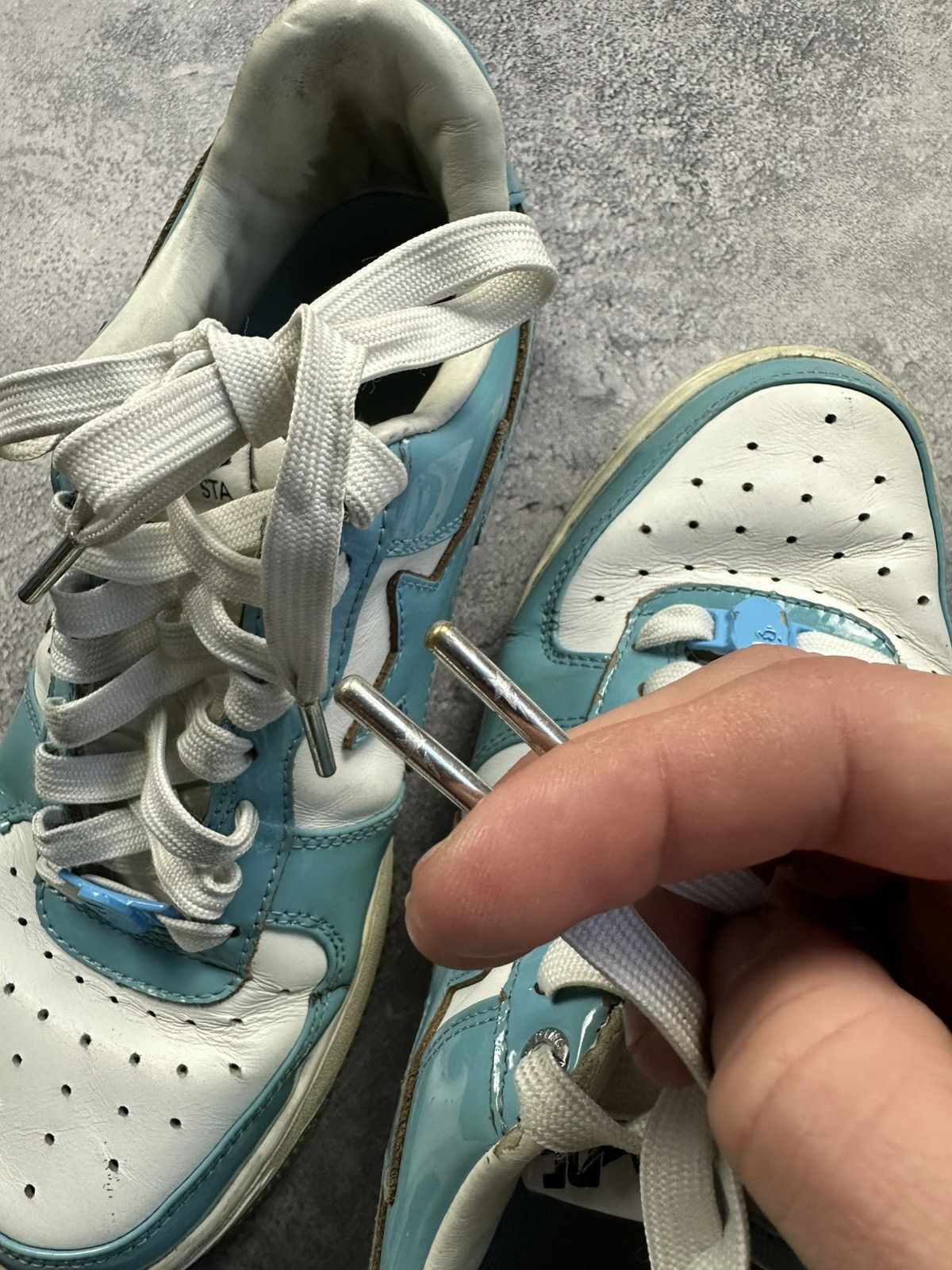 Bape A Bathing Ape Bape Sta Blue White Sneakers size 8.5 Size US 8.5 / EU 41-42 - 8 Thumbnail