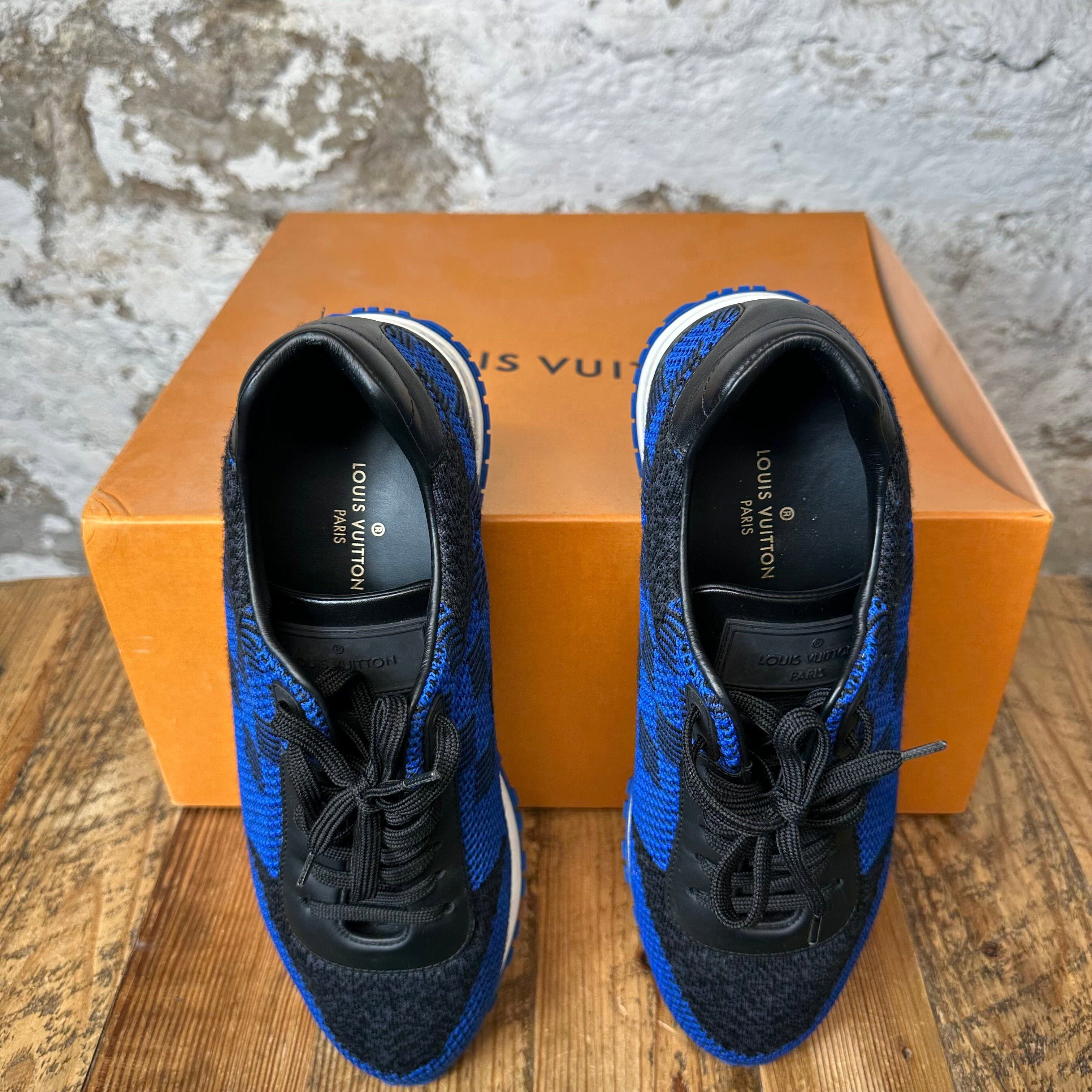 Louis Vuitton Louis Vuitton Blue Black Damier Runaway Sneaker Sz 7.5 (6LV) Size US 7.5 / EU 40-41 - 4 Thumbnail