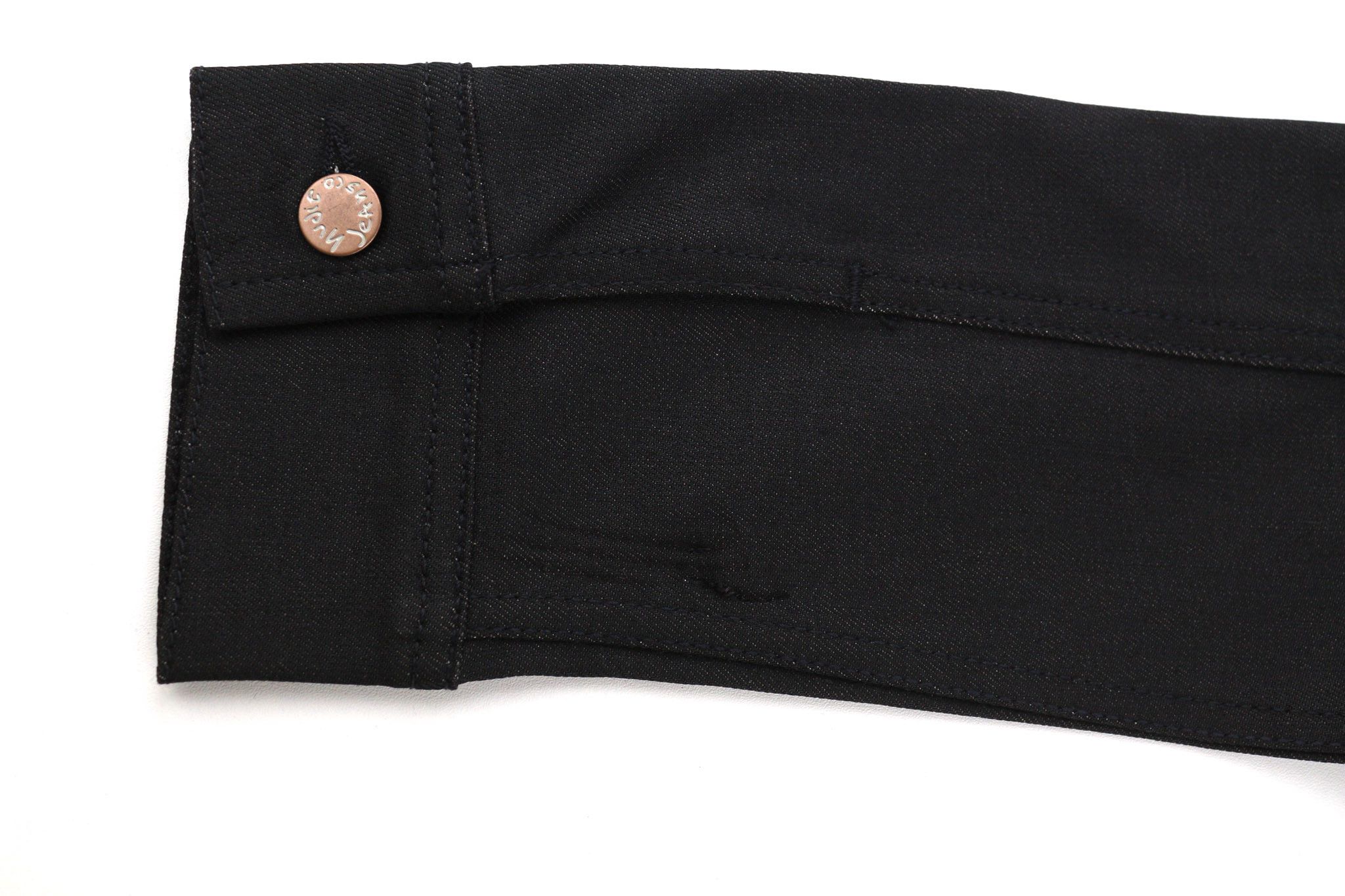 Nudie Jeans CONNY XS Dry Back Coated Polo Neck Logo Denim 81603 Size US XS / EU 42 / 0 - 9 Thumbnail