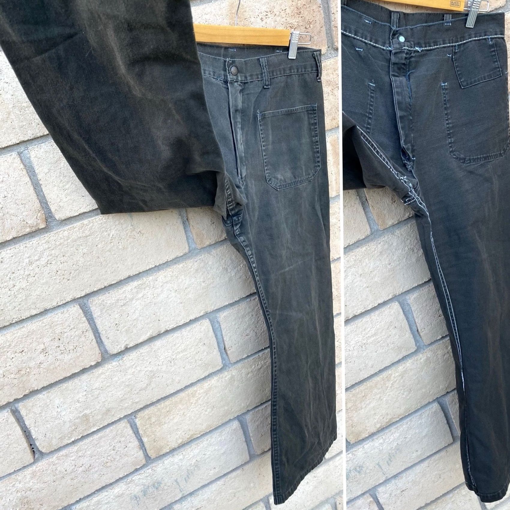 Bell VINTAGE Sailor Pants Flare Bell Botton Talon 42 Zipper 60s 70s 34 in Waist Casual Military Womens/Vintage Pants 34 Inseam 28 Waist to Hem 38.5 in Size US 34 / EU 50 - 7 Thumbnail
