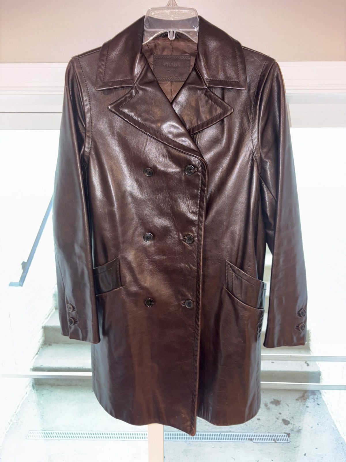 Prada 1992 Prada Vintage Leather Jacket Size M / US 6-8 / IT 42-44 - 1 Thumbnail