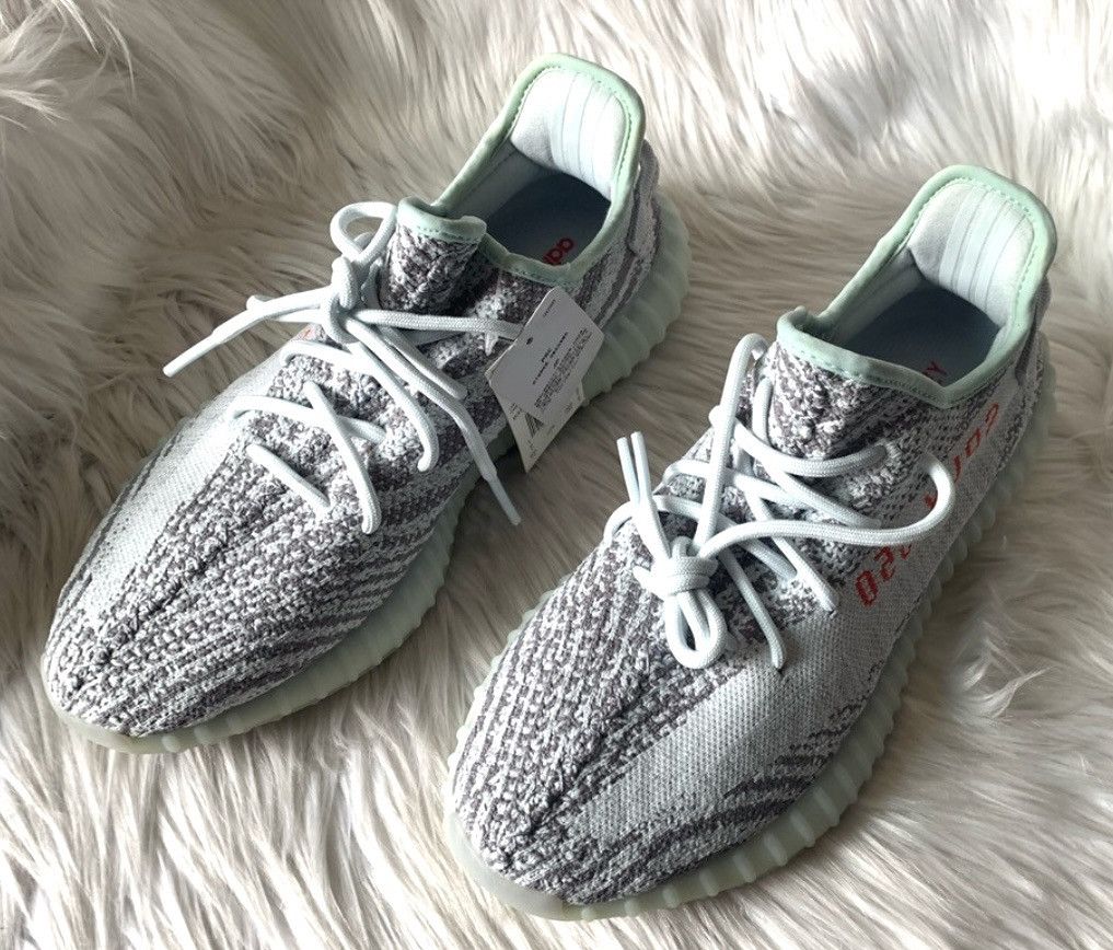 image of Adidas Yeezy Boost 350 V2 Shoes in Blue, Men's (Size 9.5)