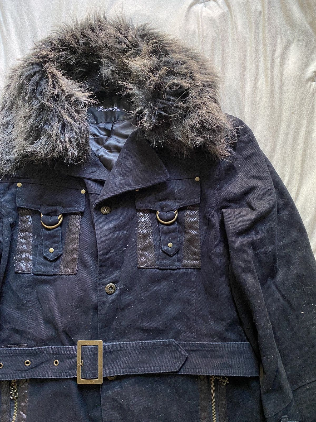 Isamu Katayama Backlash Bernings sho faux fur snake skin jacket Size US M / EU 48-50 / 2 - 3 Thumbnail