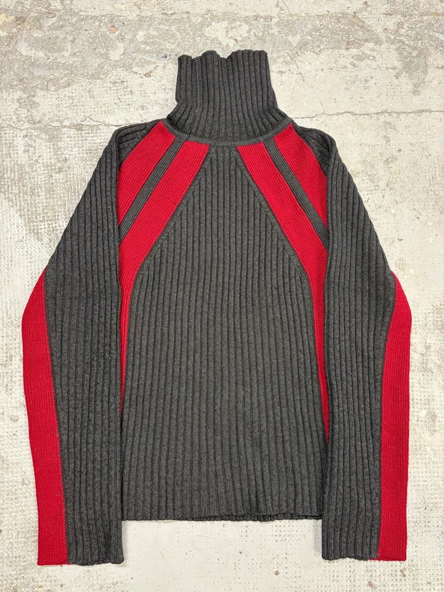 Dolce & Gabbana 2000s Dolce & Gabbana Grey & Red Turtleneck Size US S / EU 44-46 / 1 - 6 Thumbnail