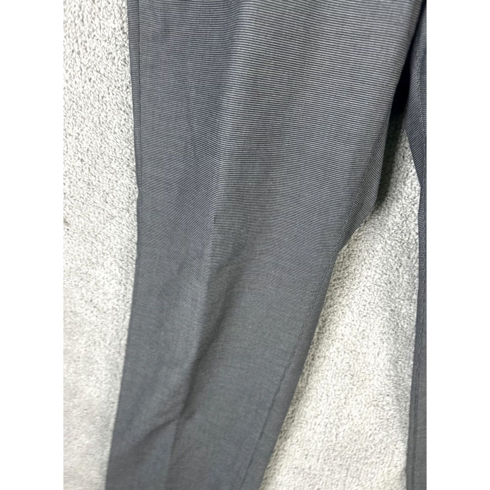 Bonobos Bonobos Pants Mens 33x32 Gray Stripe Chino Dress Stretch Flat Front Tapered Weekday Warrior Tuesday Business Casual Pockets Zip Belt Loops Knit? Size US 33 - 6 Thumbnail