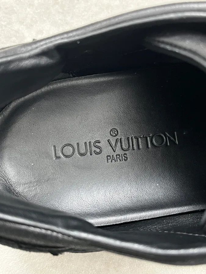Louis Vuitton Louis Vuitton Runner Active Black Leather Monogram Sneakers Size US 7.5 / EU 40-41 - 9 Thumbnail