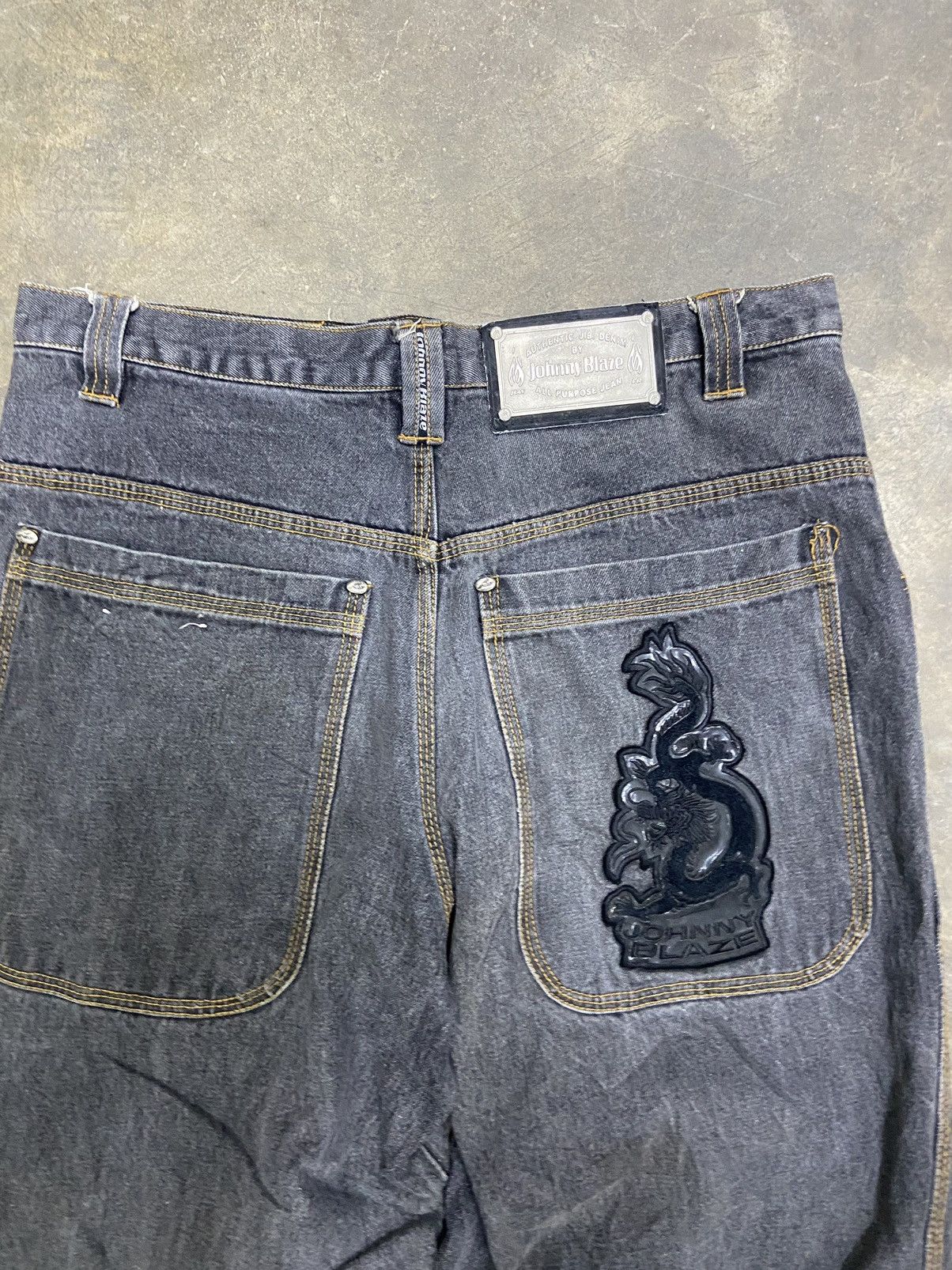 JNCO 🔥 Y2k Johnny Blaze baggy pants big logo distressed Size US 36 / EU 52 - 5 Thumbnail