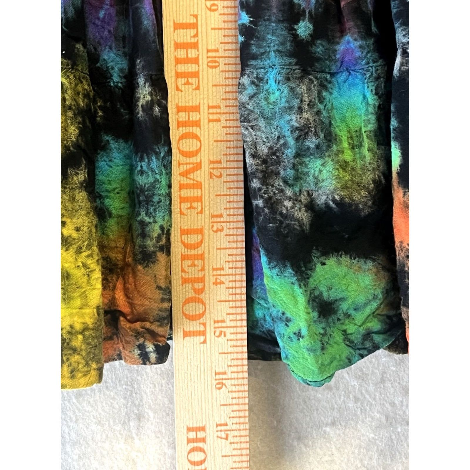 Vintage VINTAGE Orient Trany Skirt Tie Dye Black Hippie Large Midi Casual Women Size 36" / US 14 / IT 50 - 4 Thumbnail