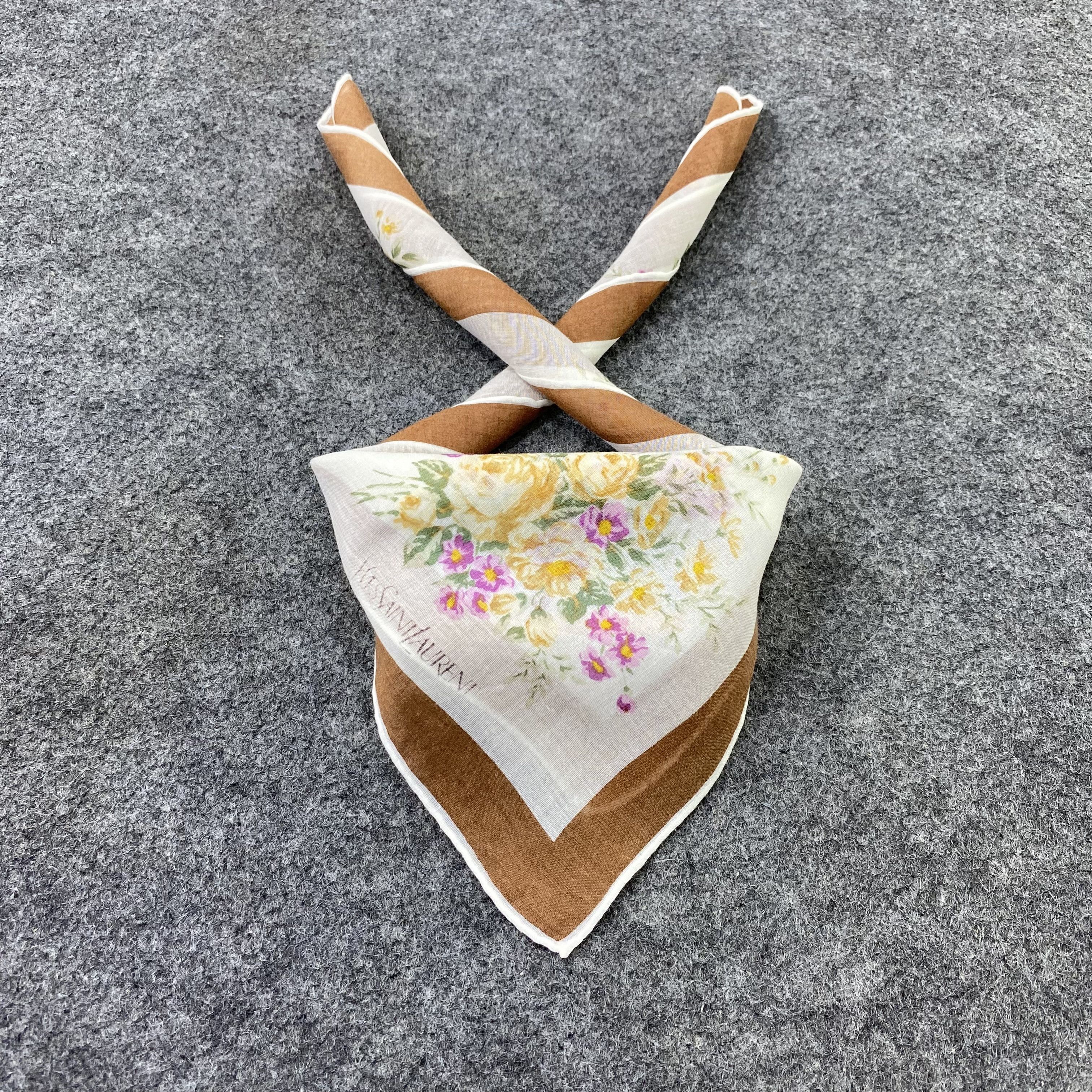 Yves Saint Laurent Yves Saint Laurent Handkerchief Neckerchief Bandana-B1843 Size ONE SIZE - 2 Thumbnail