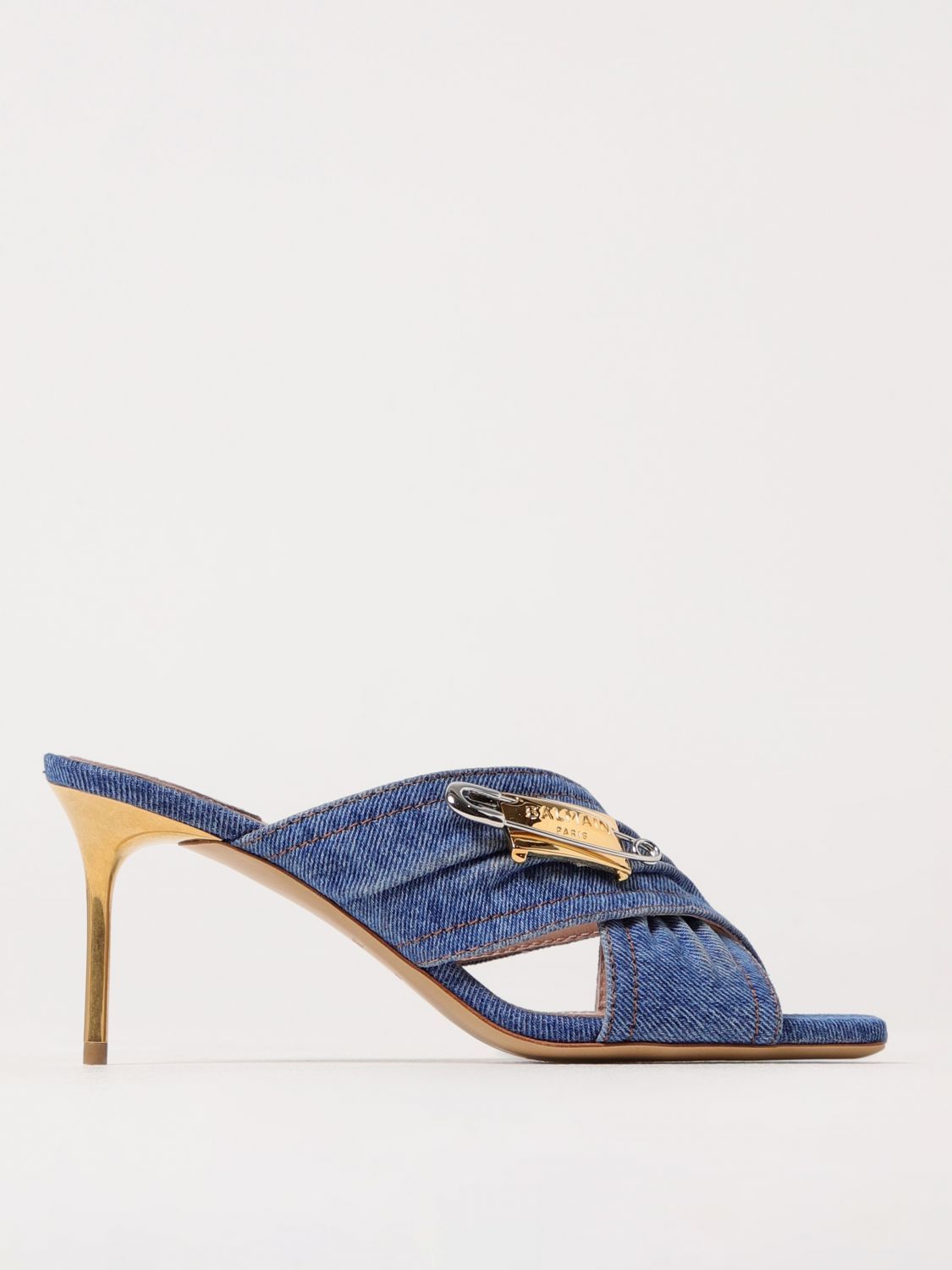 Balmain Balmain Heeled Sandals Woman Blue Size US 7.5 / IT 37.5 - 1 Thumbnail