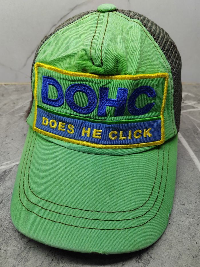 Japanese Brand Vintage DOHC Distressed Style Trucker Cap Hat Size ONE SIZE - 1 Thumbnail