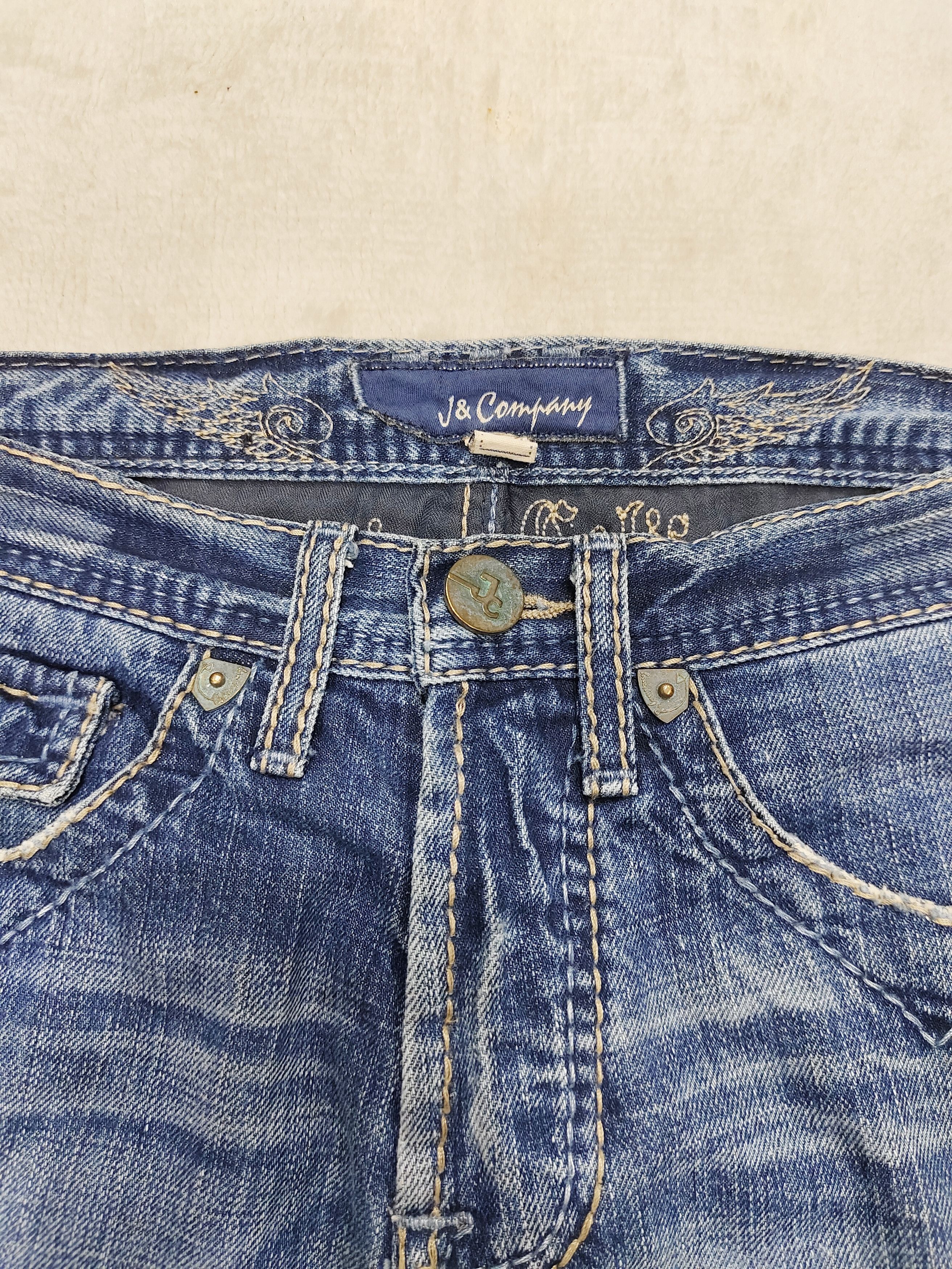 Seditionaries 00s Jefferson & Company❤️‍🔥Wash Distressed Y2K Flare Jeans Size 29" - 5 Thumbnail