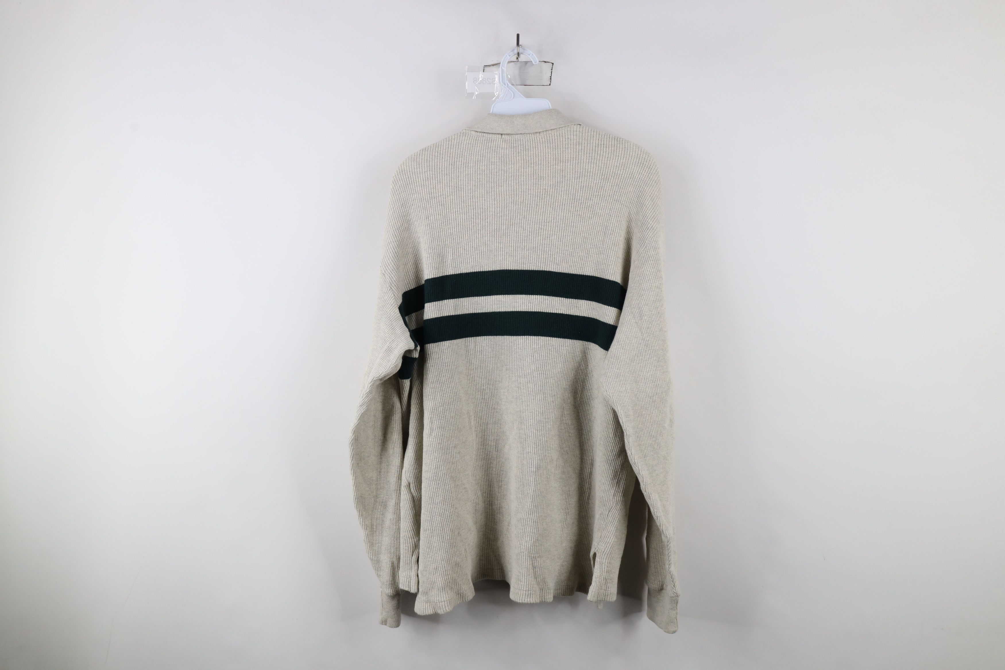 Ralph Lauren × Vintage Vintage 90s Ralph Lauren Waffle Knit Long Sleeve Polo Size US L / EU 52-54 / 3 - 9 Thumbnail