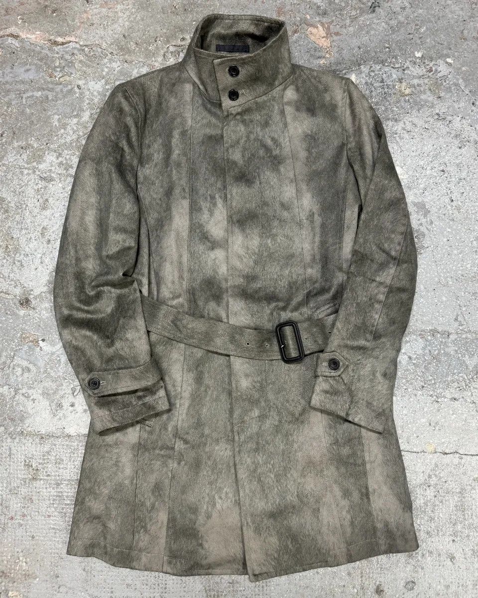 Tornado Mart × Vintage Tornado Mart Grey Suede Belted Trench Jacket Size US S / EU 44-46 / 1 - 1 Thumbnail