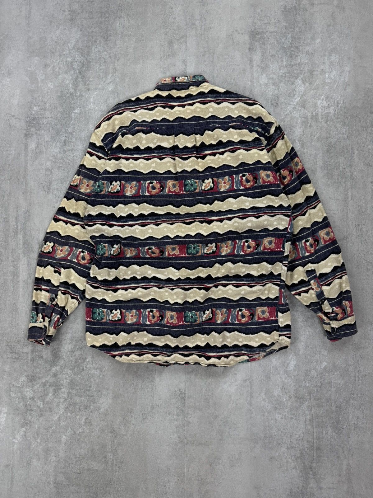 Vintage ADHOC vintage shirt long sleeve Aztec casual Mens size XL Size US XL / EU 56 / 4 - 2 Thumbnail