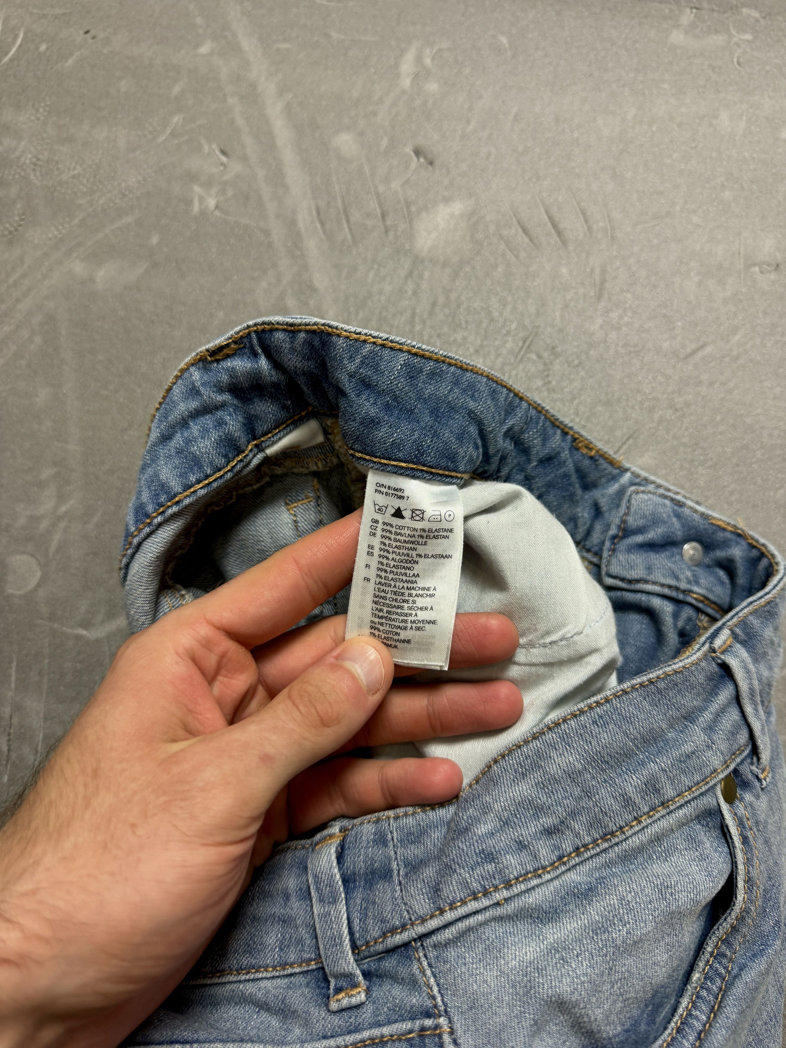 H&M H&M blue denim mini skirt retro y2k 90s 80s jeans faded Size 28" / US 6 / IT 42 - 6 Thumbnail