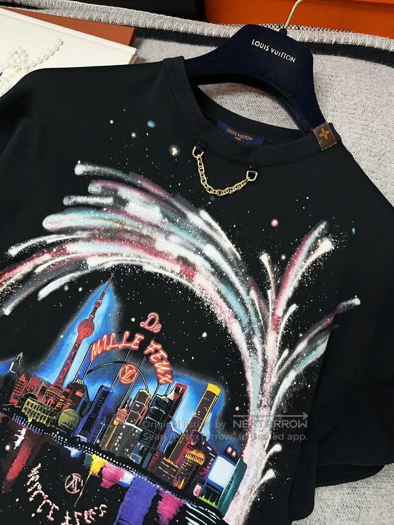 Louis Vuitton Louis Vuitton Neon Urban Print Lotus Leaf T-Shirt Short Sl Size XS / US 0-2 / IT 36-38 - 4 Thumbnail