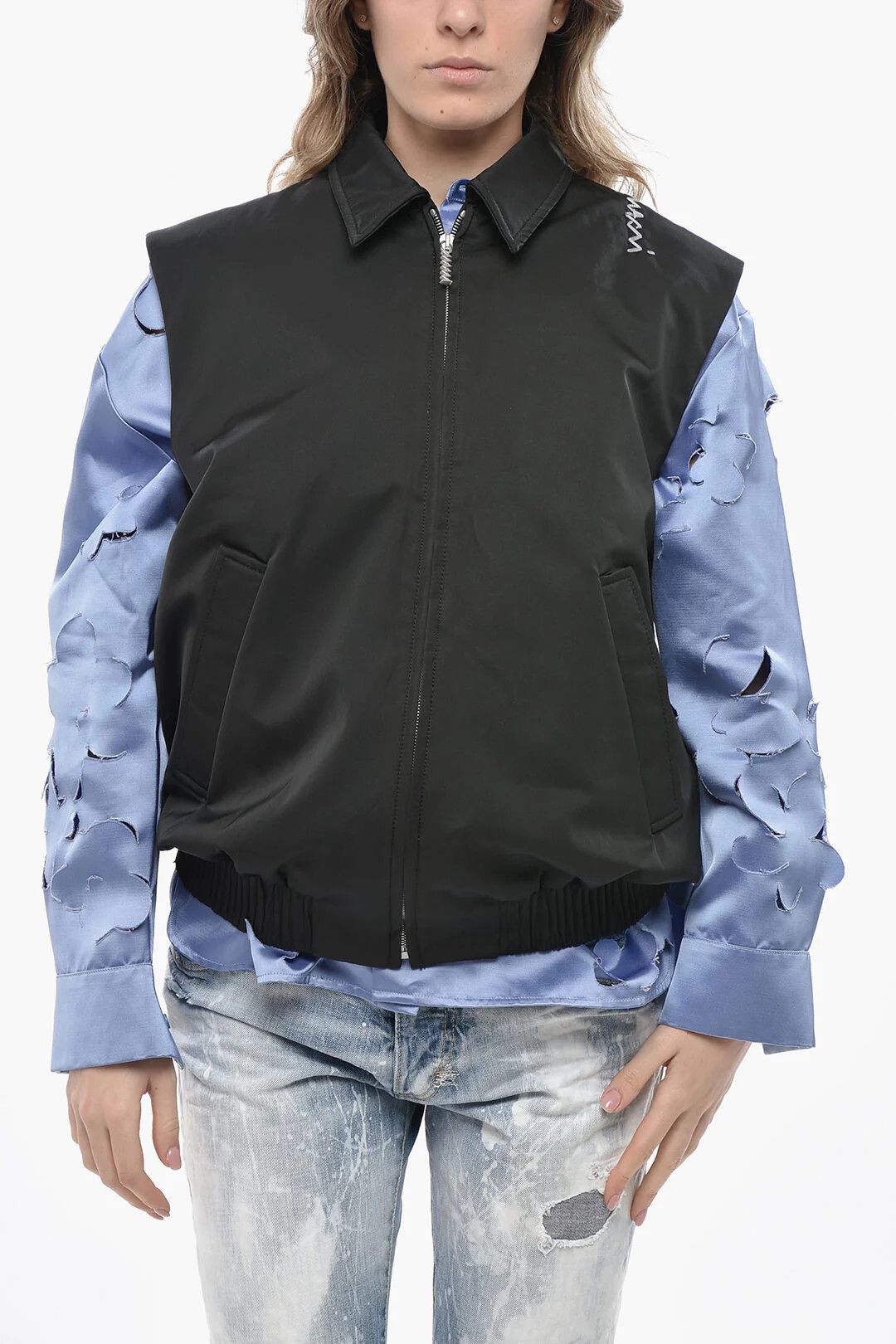 Marni og1mm0326 Waterproof Sleeveless Jacket in Black Size M / US 6-8 / IT 42-44 - 1 Thumbnail