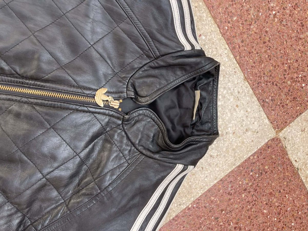 Adidas ADIDAS cropped leather jacket 80s Size L / US 10 / IT 46 - 9 Thumbnail