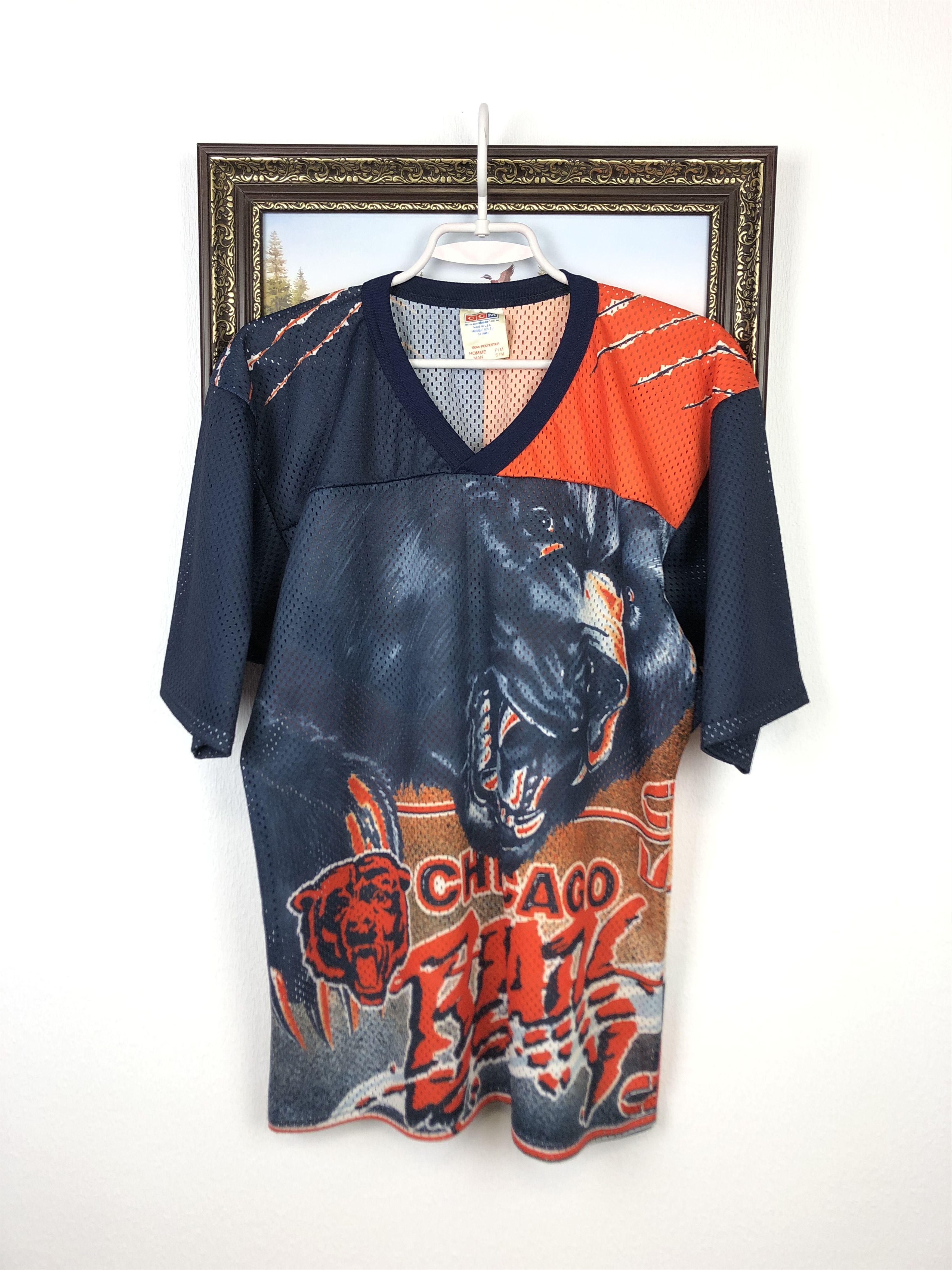 Vintage Vintage 90's Chicago Bears NFL All Over Print Mesh Jersey Size US M / EU 48-50 / 2 - 1 Thumbnail
