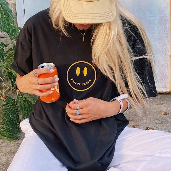 Gildan × Vintage I love Jesus smiley tee Size US M / EU 48-50 / 2 - 7 Thumbnail