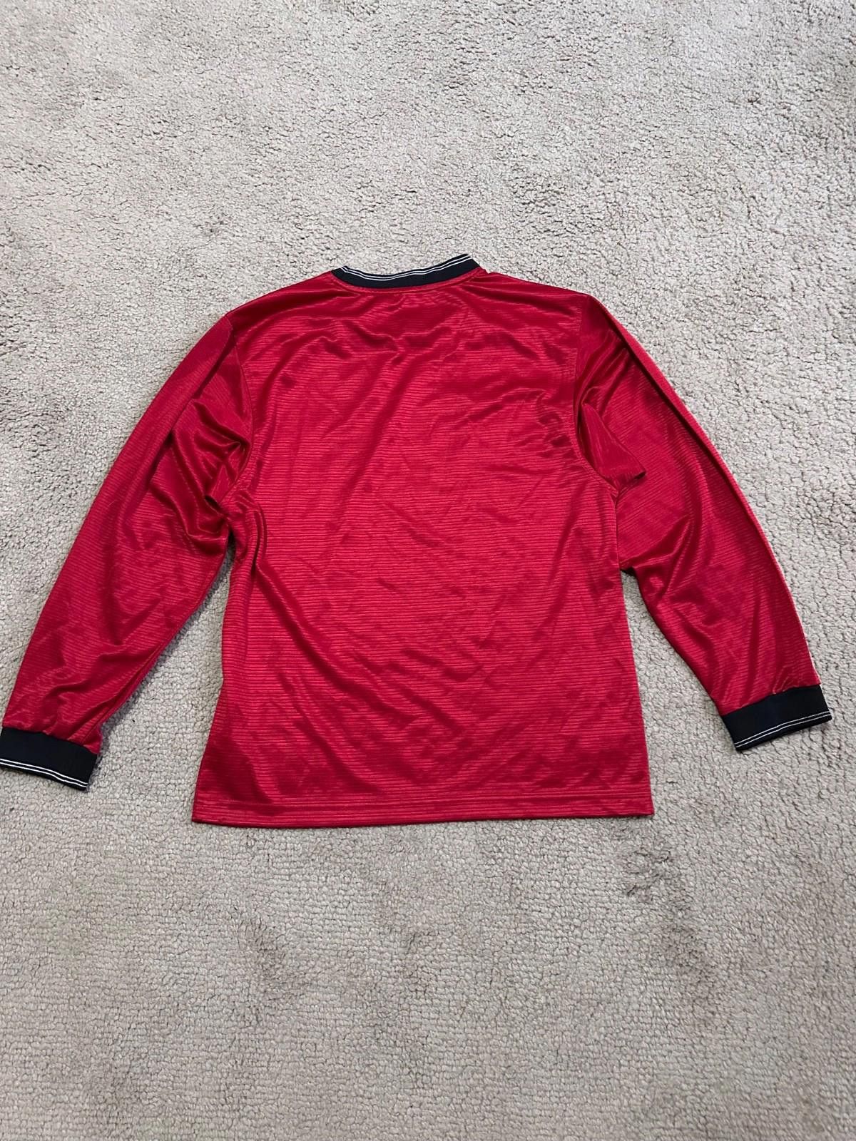 Nike NIKE 2000s FOOTBALL SHIRT SOCCER JERSEY L/S NIKE RED Sz S Size US S / EU 44-46 / 1 - 8 Thumbnail