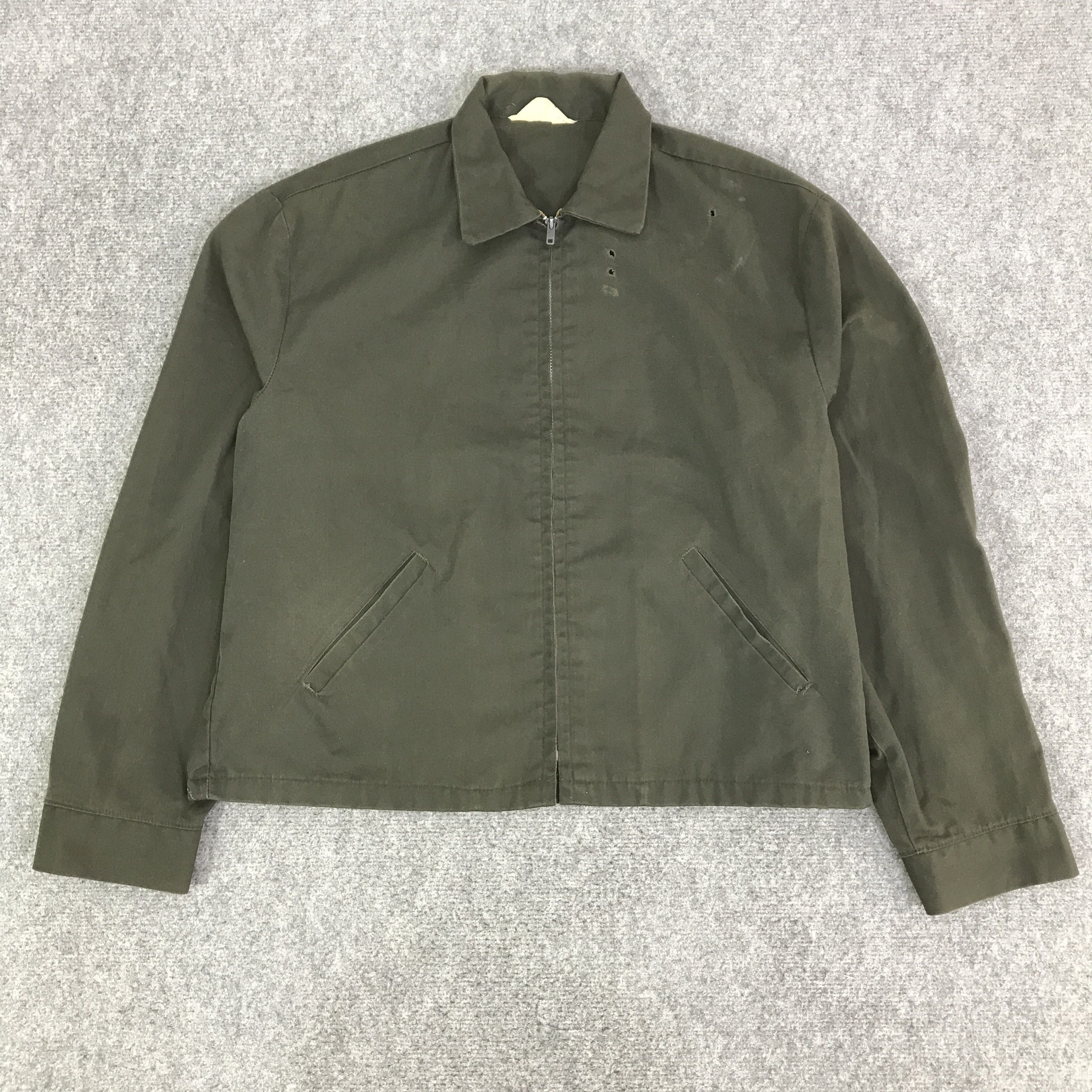 Big Mac VINTAGE BIG MAC GREEN ARMY DISTRESSED JACKET K115B8 Size US L / EU 52-54 / 3 - 1 Thumbnail