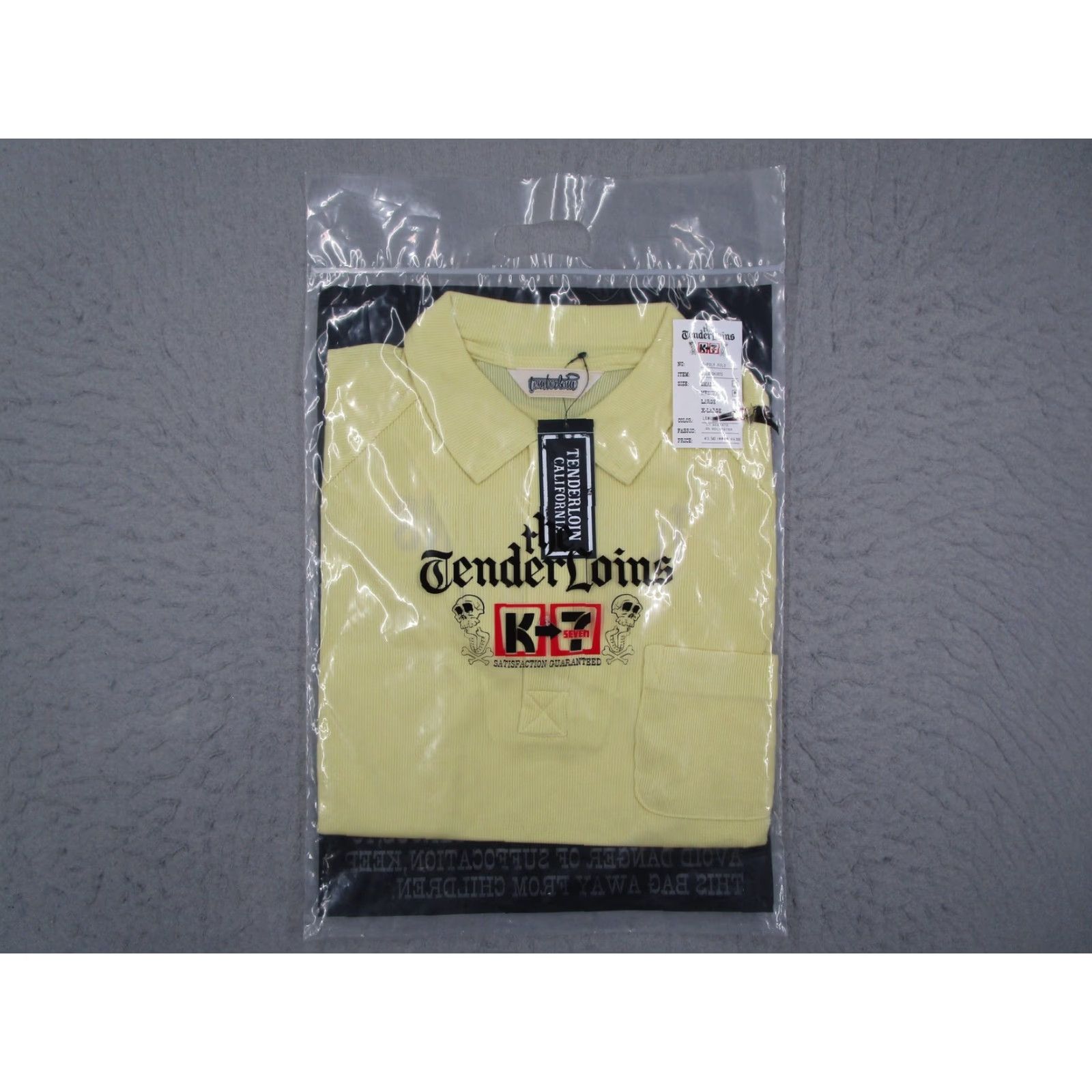 Tenderloin Tenderloin Polo Shirt Mens Medium Lemon Yellow Retro Kseven Embroidered Japan Size US M / EU 48-50 / 2 - 2 Thumbnail