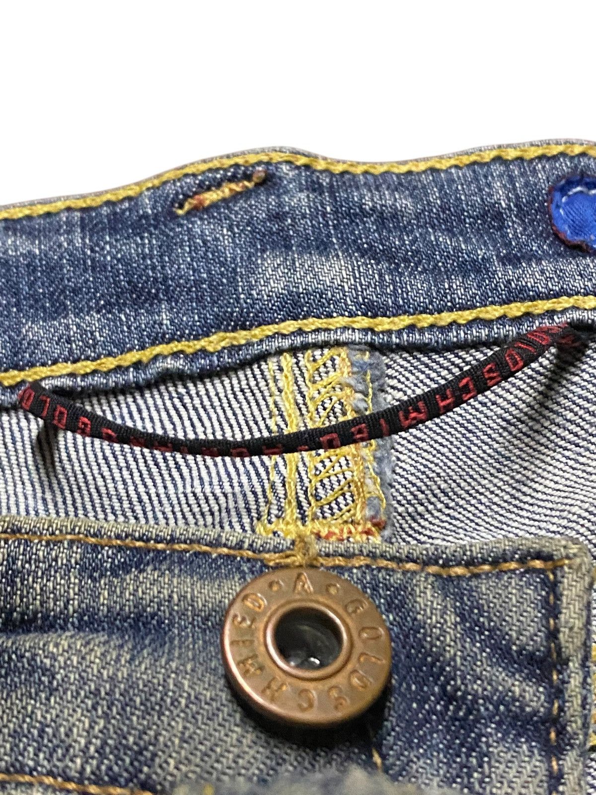 If Six Was Nine Rare Vintage Adriano Goldschmied Distressed Flare Jeans Size US 32 / EU 48 - 11 Thumbnail