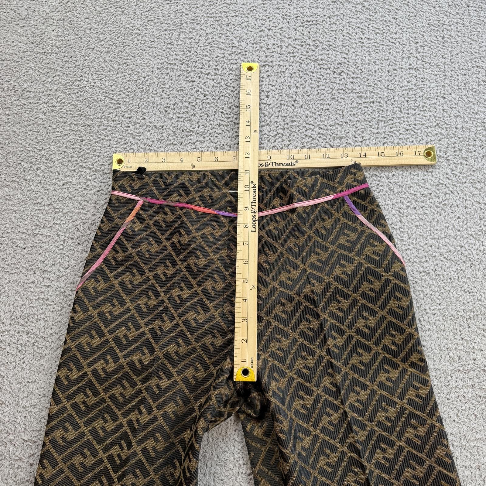 Fendi Fendi FF Monogram Zucca Pants Wide Leg Flare Brown Italy Size 28" / US 6 / IT 42 - 3 Thumbnail