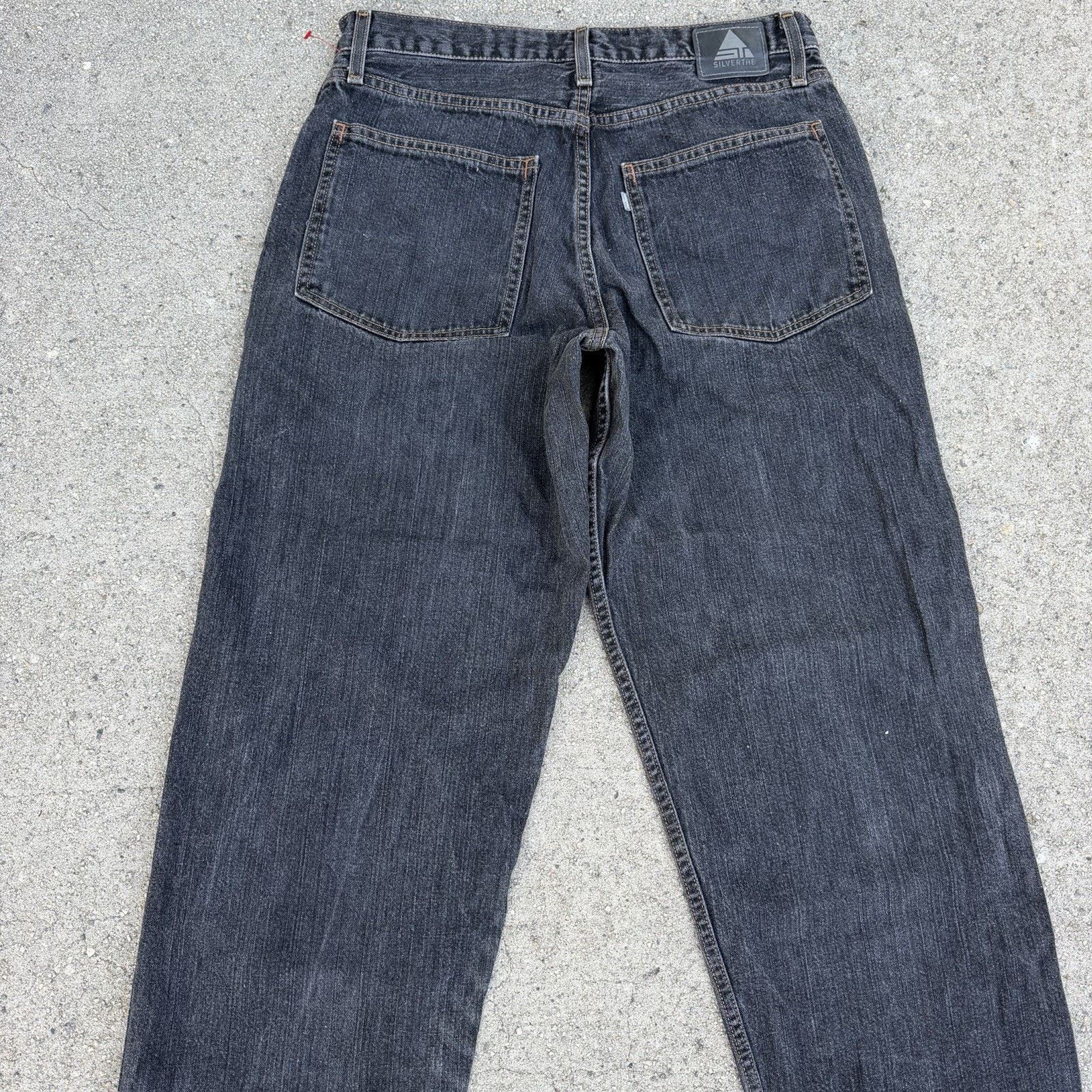 Levi's × Vintage Vintage Y2K Levi’s Silvertab Black Baggy Denim Jeans 34x32 Size US 34 / EU 50 - 5 Thumbnail