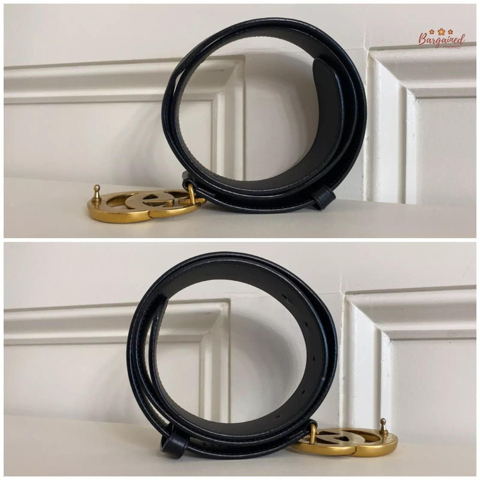 Gucci Gucci Smooth Calfskin Leather Gold Double G Buckle Belt Size ONE SIZE - 8 Thumbnail