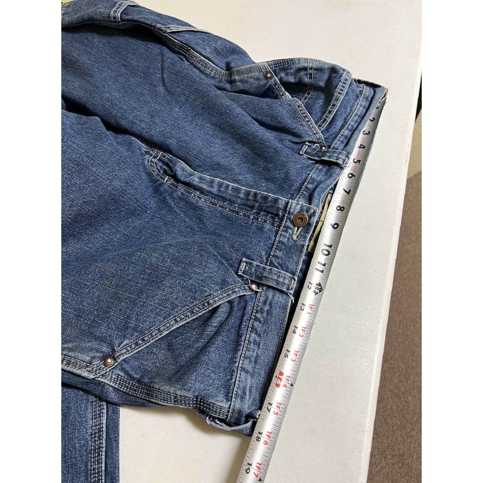 Lee VINTAGE Lee Dungarees Jeans Mens 36X34 Carpenter PAINTER Distressed Skater Relaxed Relaxed Size US 36 / EU 52 - 7 Thumbnail
