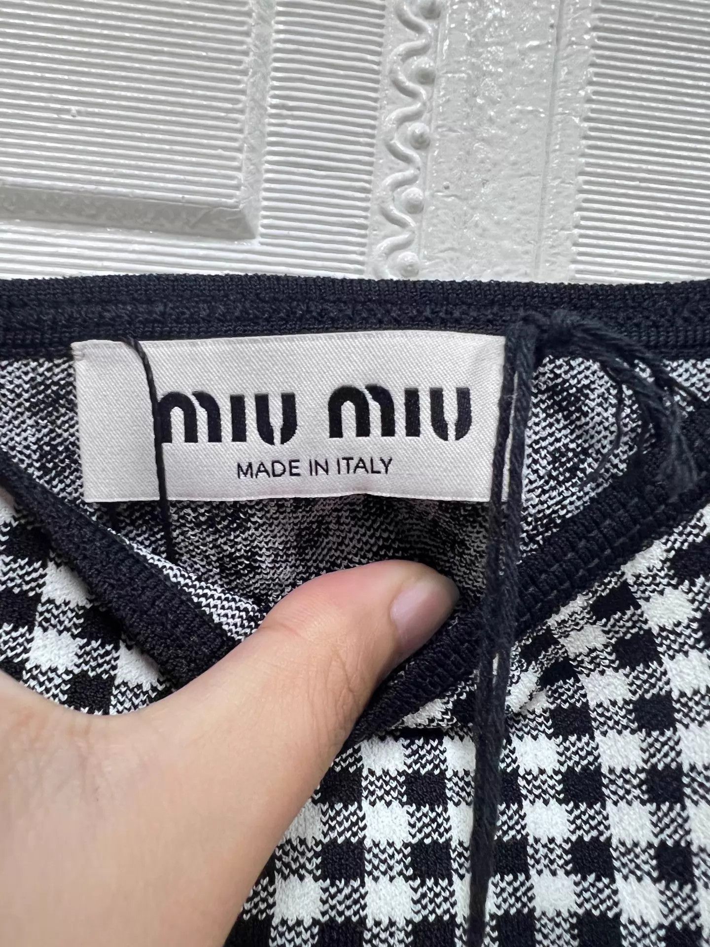 Miu Miu MIU MIU Black White Jacquard Sleeveless Slim Dress Logo Size XS / US 0-2 / IT 36-38 - 4 Thumbnail