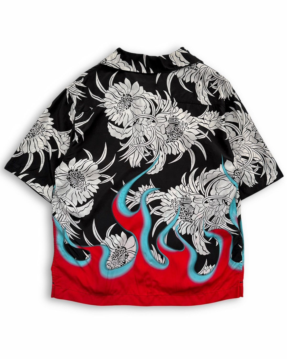 Prada Sample? Rare Viscose Version Flaming Camp Shirt Size US L / EU 52-54 / 3 - 2 Thumbnail